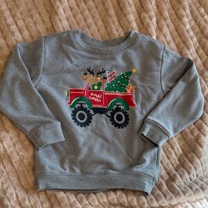 Holiday Time Toddler Pullover in Light Gray